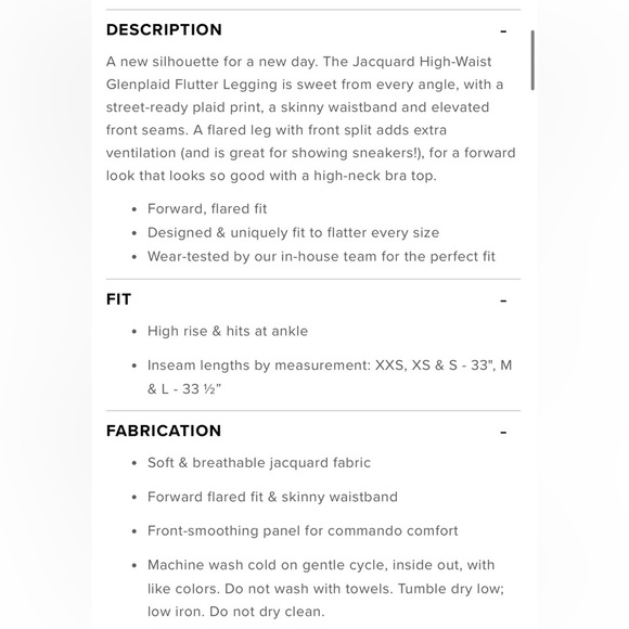 Alo Jacquard High-Waist Glenplaid Flutter Legging - Picture 16 of 16